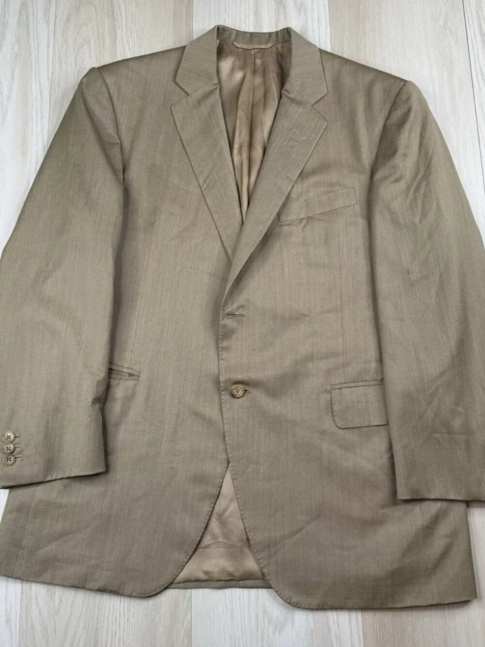 Oxxford Clothes Blazer Sport Coat Jacket Brown Wool Louis Boston Size 44R